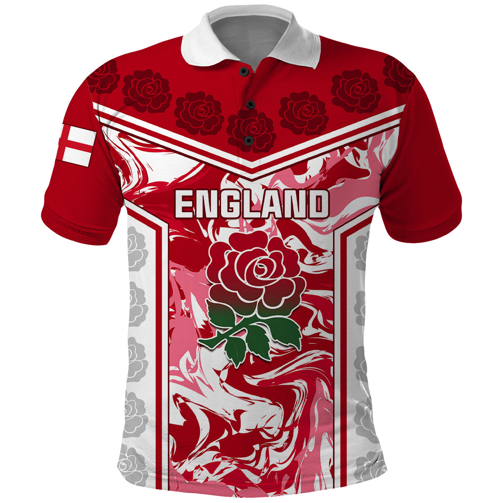 Custom England Rugby Polo Shirt The Red Rose Come On 2023 World Cup - Wonder Print Shop