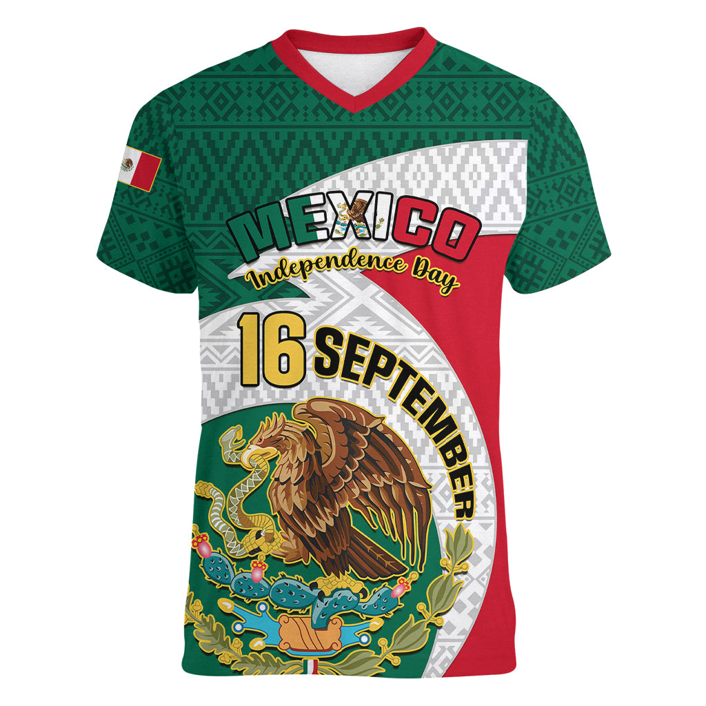 personalised-mexico-independence-day-women-v-neck-t-shirt-mexican-aztec-pattern