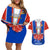 Chile Independence Day Couples Matching Off Shoulder Short Dress and Hawaiian Shirt Chilean Bellflower - Wonder Print Shop