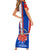 Chile Independence Day Short Sleeve Bodycon Dress Chilean Bellflower - Wonder Print Shop