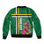 Personalized Dominica Bomber Jacket Waitukubuli Tropical Flower - Wonder Print Shop