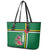 Dominica Leather Tote Bag Waitukubuli Tropical Flower