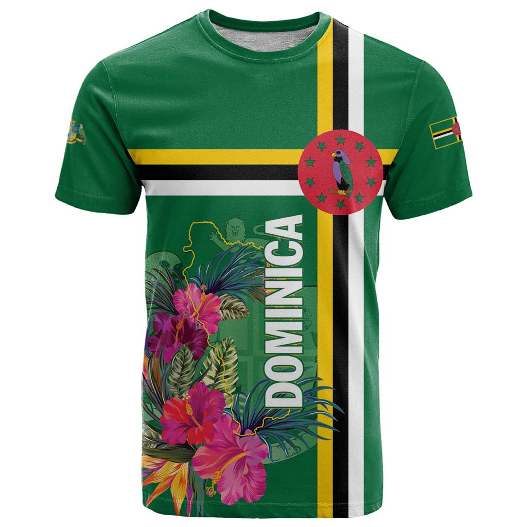 Personalized Dominica T Shirt Waitukubuli Tropical Flower - Wonder Print Shop