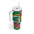 Personalized Dominica Tumbler With Handle Waitukubuli Tropical Flower