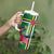 Personalized Dominica Tumbler With Handle Waitukubuli Tropical Flower