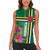 Personalized Dominica Women Sleeveless Polo Shirt Waitukubuli Tropical Flower - Wonder Print Shop