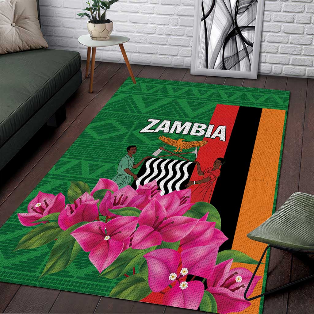 Zambia Area Rug Icitungu ca Zambia Bougainvillea - Wonder Print Shop