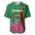 Personalized Zambia Baseball Jersey Icitungu ca Zambia Bougainvillea - Wonder Print Shop