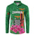 Personalized Zambia Button Sweatshirt Icitungu ca Zambia Bougainvillea - Wonder Print Shop