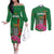 Personalized Zambia Couples Matching Off The Shoulder Long Sleeve Dress and Long Sleeve Button Shirt Icitungu ca Zambia Bougainvillea