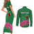 Personalized Zambia Couples Matching Short Sleeve Bodycon Dress and Long Sleeve Button Shirt Icitungu ca Zambia Bougainvillea - Wonder Print Shop