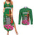 Personalized Zambia Couples Matching Summer Maxi Dress and Long Sleeve Button Shirt Icitungu ca Zambia Bougainvillea - Wonder Print Shop