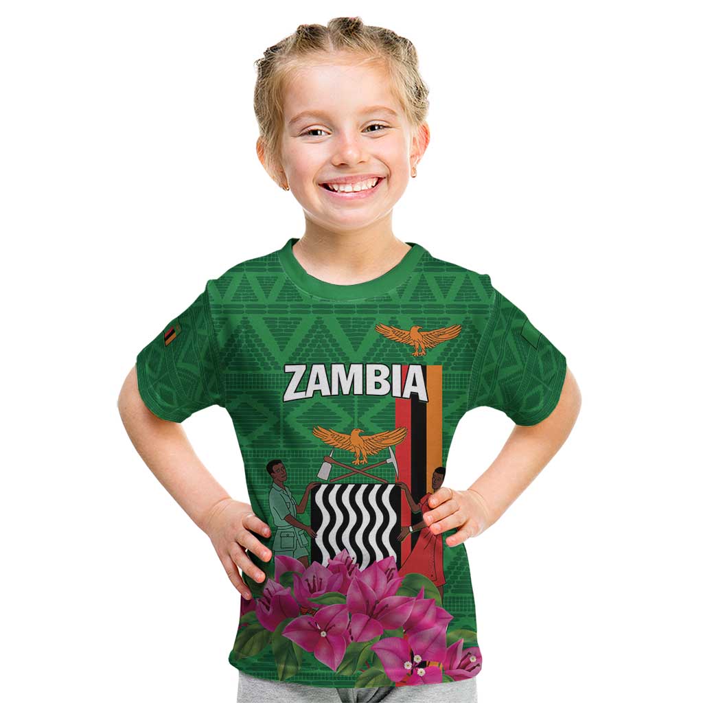 Personalized Zambia Kid T Shirt Icitungu ca Zambia Bougainvillea - Wonder Print Shop