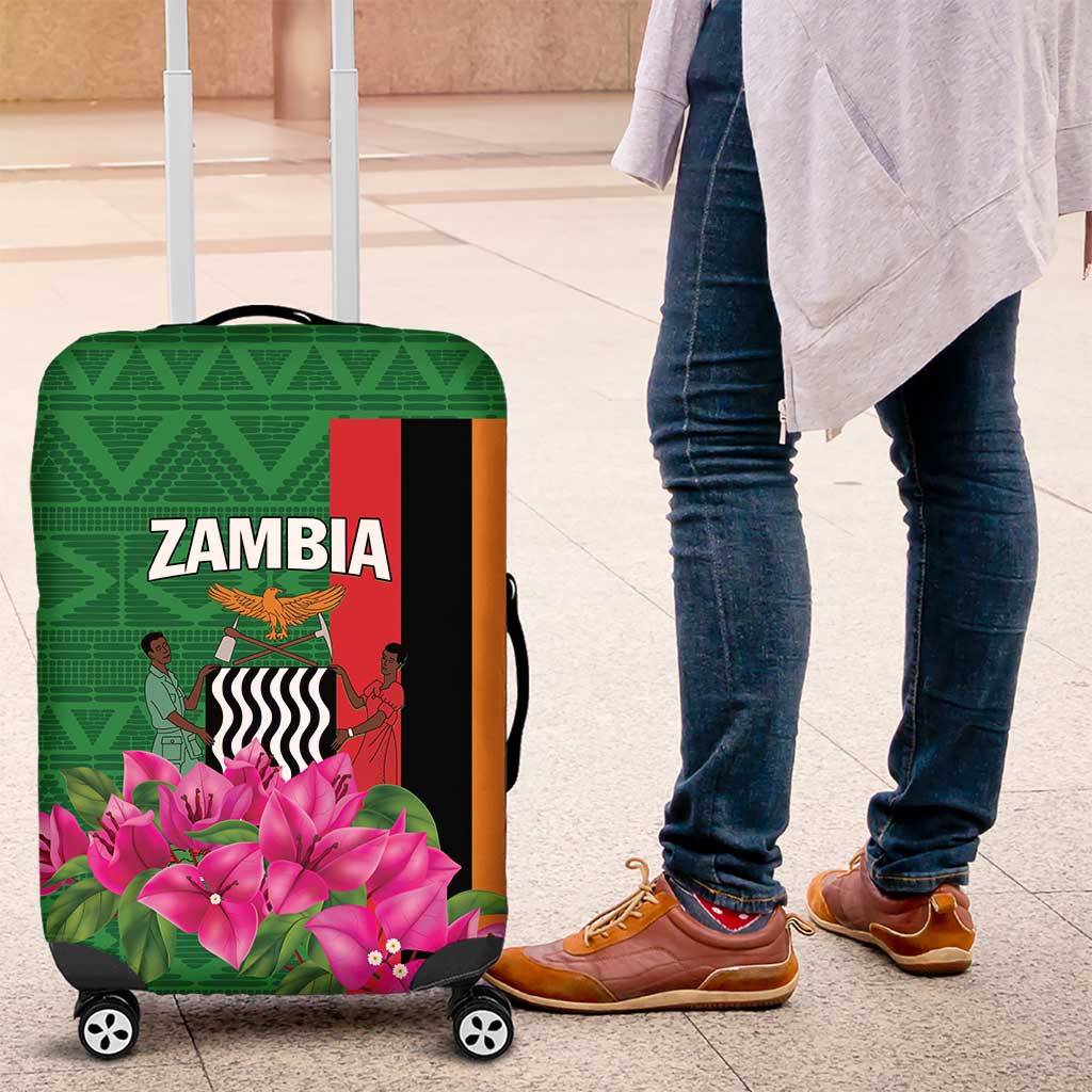 Zambia Luggage Cover Icitungu ca Zambia Bougainvillea - Wonder Print Shop