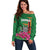 Personalized Zambia Off Shoulder Sweater Icitungu ca Zambia Bougainvillea - Wonder Print Shop