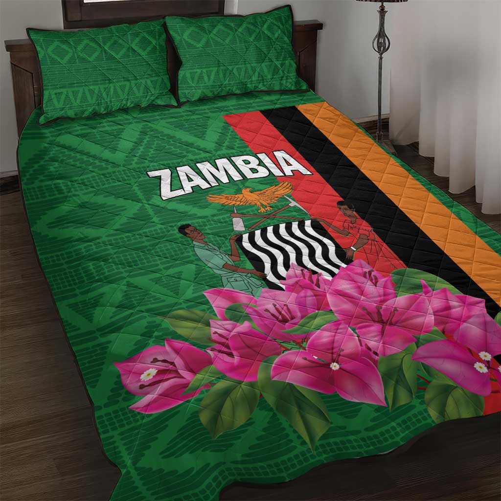 Zambia Quilt Bed Set Icitungu ca Zambia Bougainvillea - Wonder Print Shop