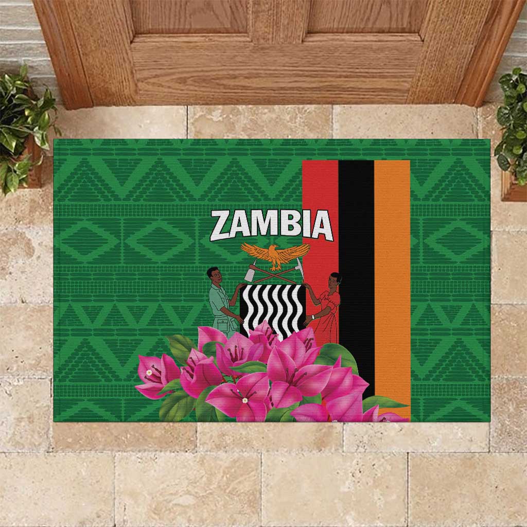 Zambia Rubber Doormat Icitungu ca Zambia Bougainvillea - Wonder Print Shop