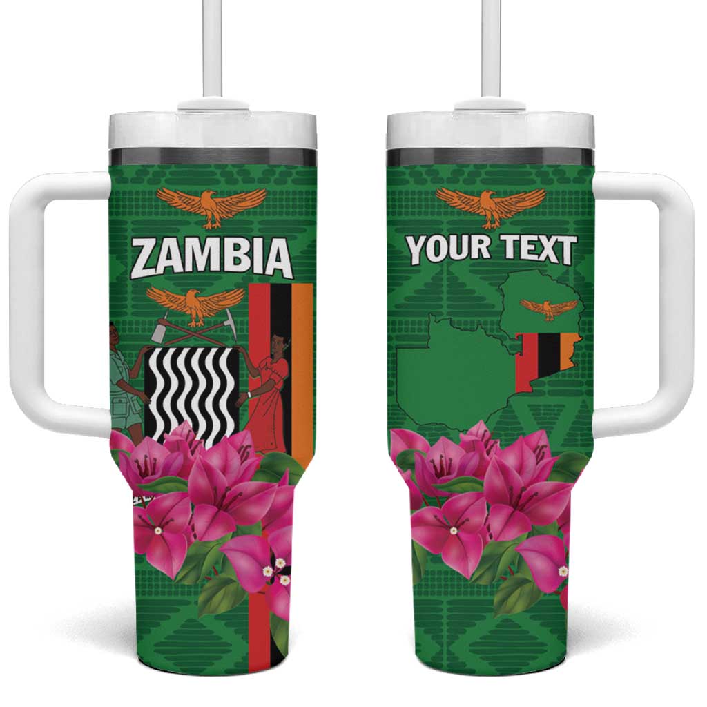 Personalized Zambia Tumbler With Handle Icitungu ca Zambia Bougainvillea