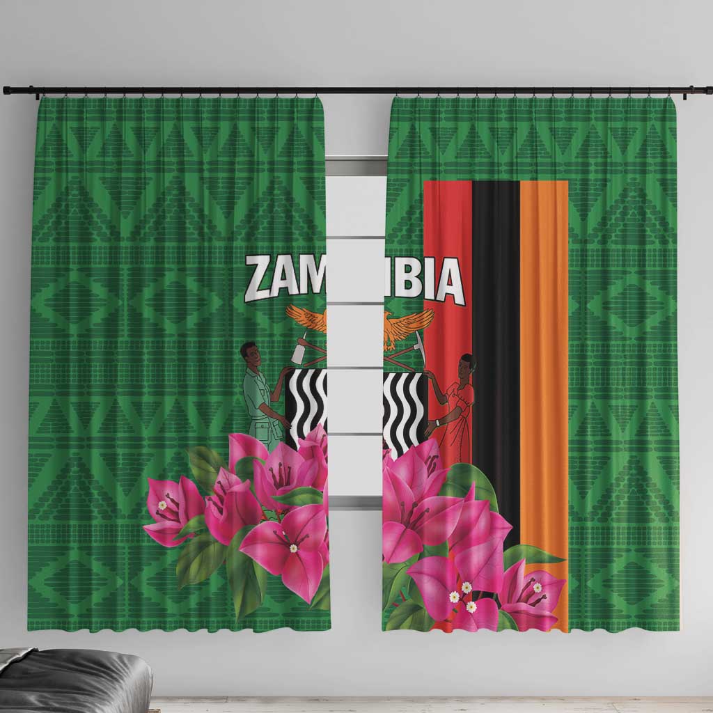 Zambia Window Curtain Icitungu ca Zambia Bougainvillea - Wonder Print Shop