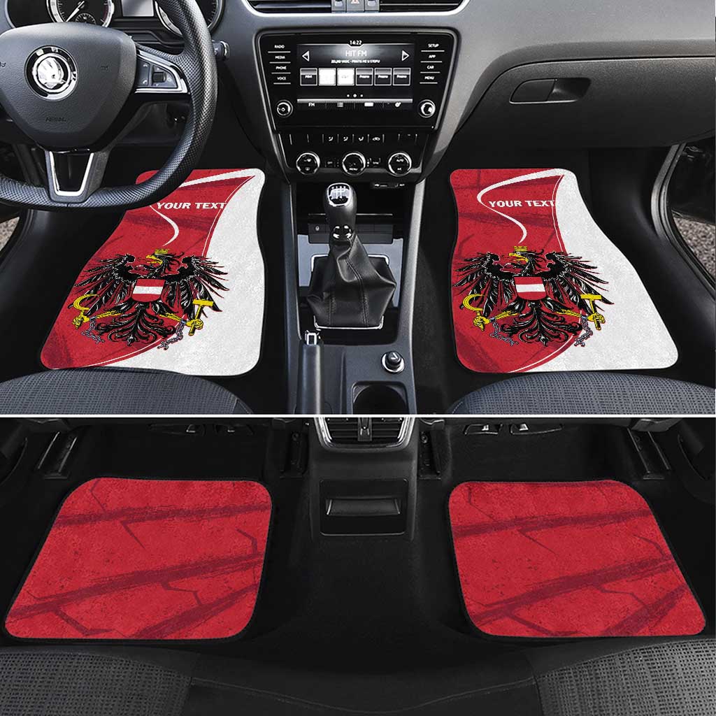 Austria National Day Car Mats Republik Osterreich Black Eagle - Wonder Print Shop