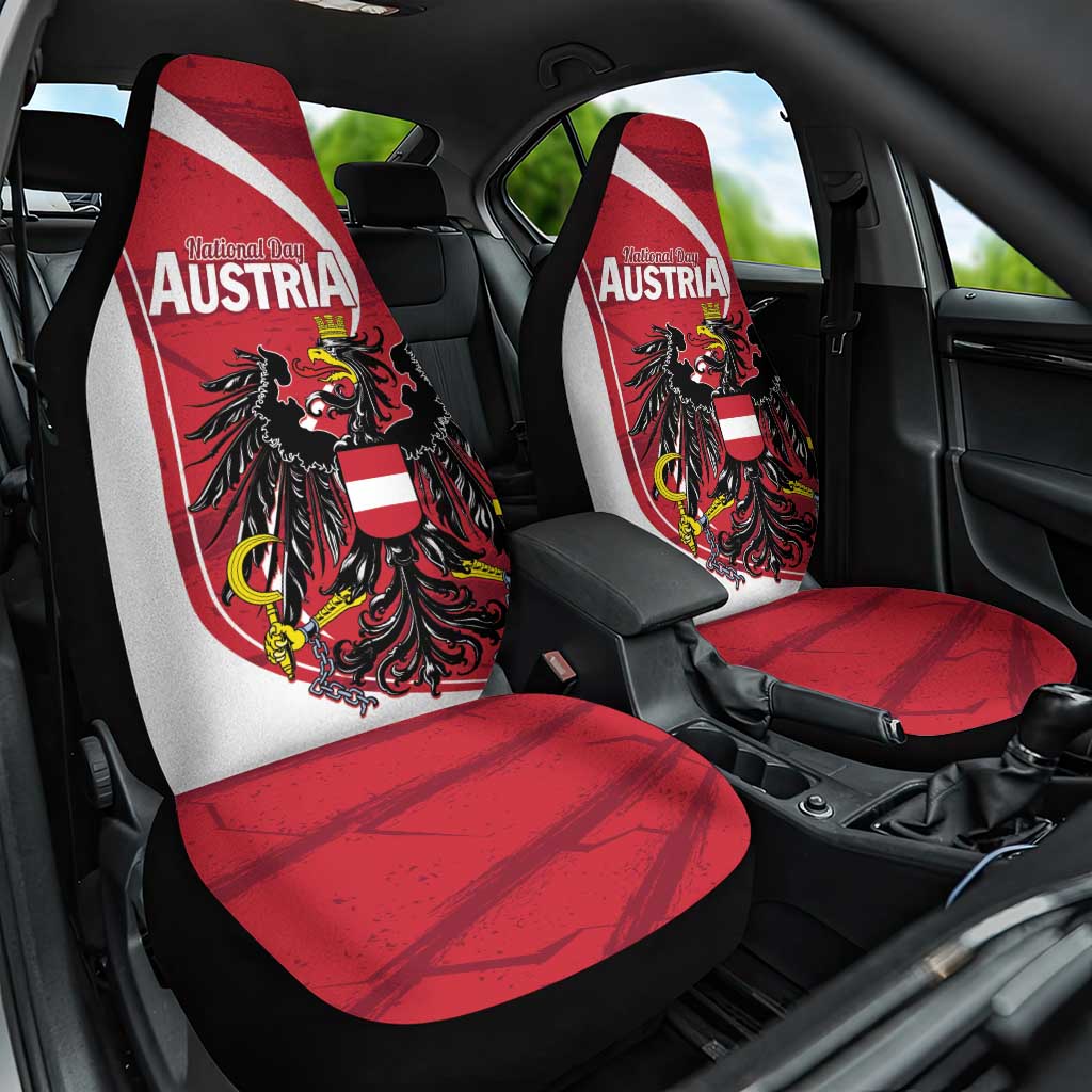 Austria National Day Car Seat Cover Republik Osterreich Black Eagle - Wonder Print Shop