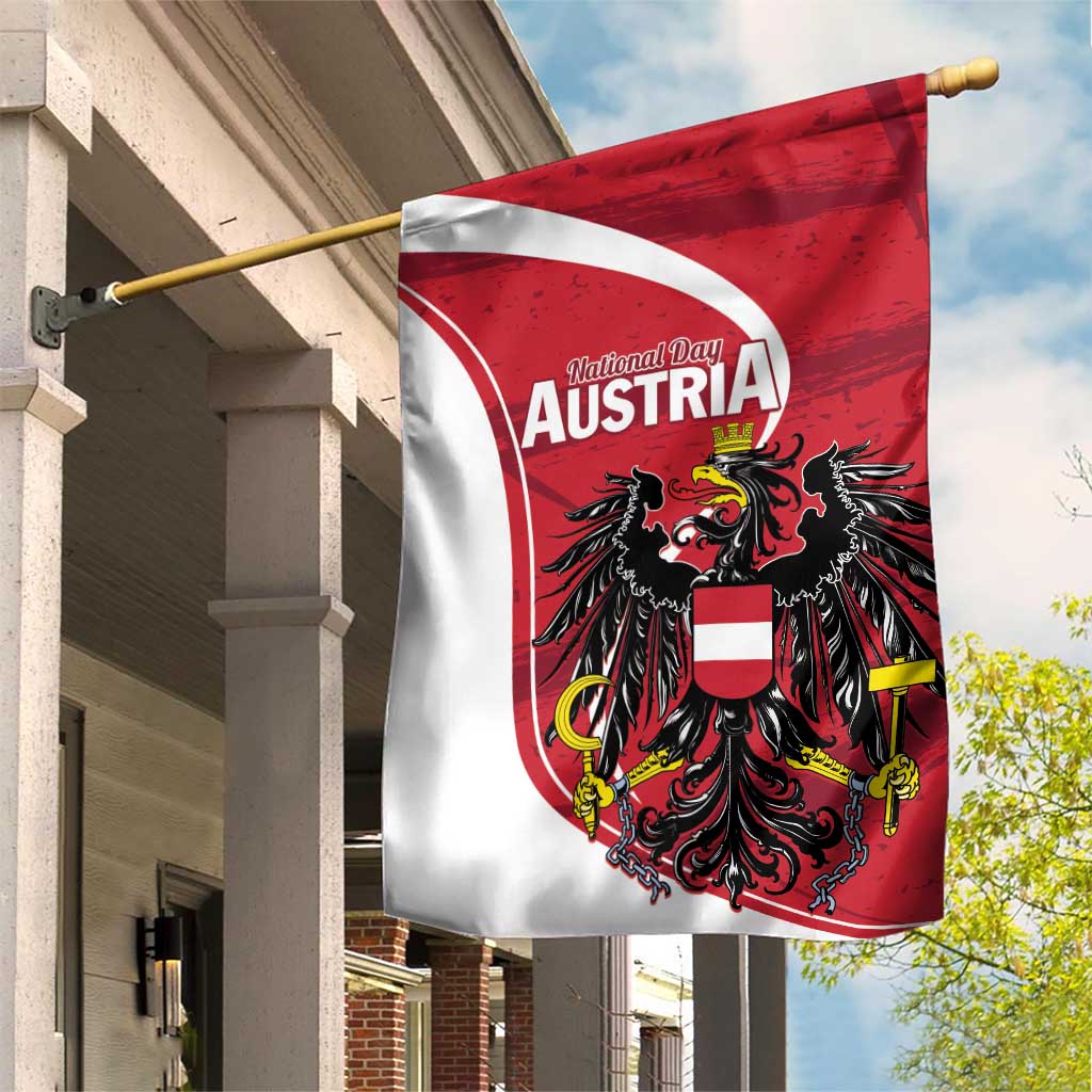 Austria National Day Garden Flag Republik Osterreich Black Eagle - Wonder Print Shop