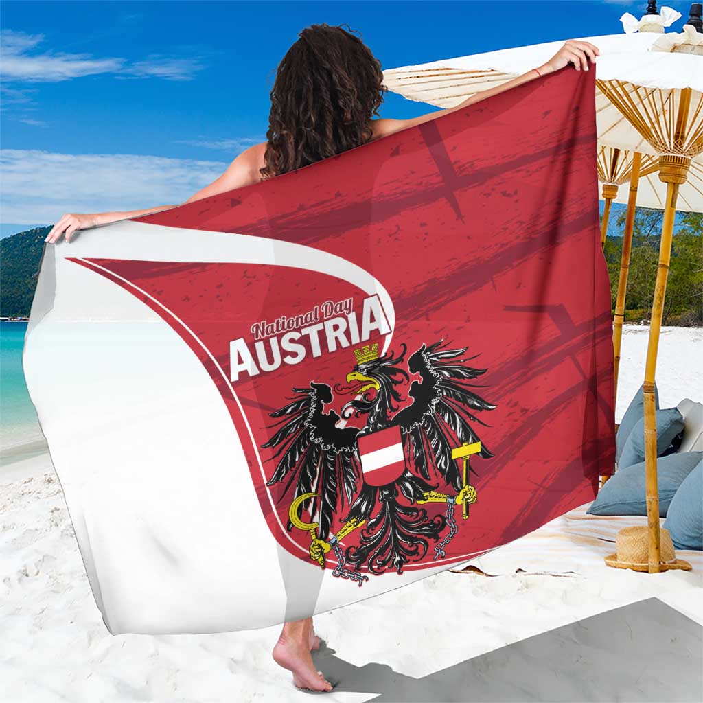 Austria National Day Sarong Republik Osterreich Black Eagle - Wonder Print Shop