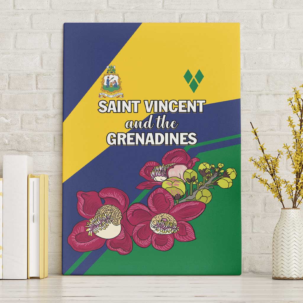 Saint Vincent and the Grenadines Canvas Wall Art Pax et Justitia Cannonball Flower - Wonder Print Shop