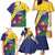 Personalized Saint Vincent and the Grenadines Family Matching Mermaid Dress and Hawaiian Shirt Pax et Justitia Cannonball Flower - Wonder Print Shop