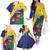 Personalized Saint Vincent and the Grenadines Family Matching Off The Shoulder Long Sleeve Dress and Hawaiian Shirt Pax et Justitia Cannonball Flower - Wonder Print Shop