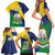 Personalized Saint Vincent and the Grenadines Family Matching Short Sleeve Bodycon Dress and Hawaiian Shirt Pax et Justitia Cannonball Flower - Wonder Print Shop