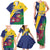 Personalized Saint Vincent and the Grenadines Family Matching Tank Maxi Dress and Hawaiian Shirt Pax et Justitia Cannonball Flower - Wonder Print Shop