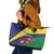 Saint Vincent and the Grenadines Leather Tote Bag Pax et Justitia Cannonball Flower