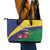 Saint Vincent and the Grenadines Leather Tote Bag Pax et Justitia Cannonball Flower