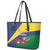 Saint Vincent and the Grenadines Leather Tote Bag Pax et Justitia Cannonball Flower