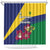 Saint Vincent and the Grenadines Shower Curtain Pax et Justitia Cannonball Flower