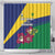 Saint Vincent and the Grenadines Shower Curtain Pax et Justitia Cannonball Flower