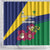 Saint Vincent and the Grenadines Shower Curtain Pax et Justitia Cannonball Flower