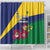 Saint Vincent and the Grenadines Shower Curtain Pax et Justitia Cannonball Flower