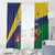 Saint Vincent and the Grenadines Window Curtain Pax et Justitia Cannonball Flower - Wonder Print Shop