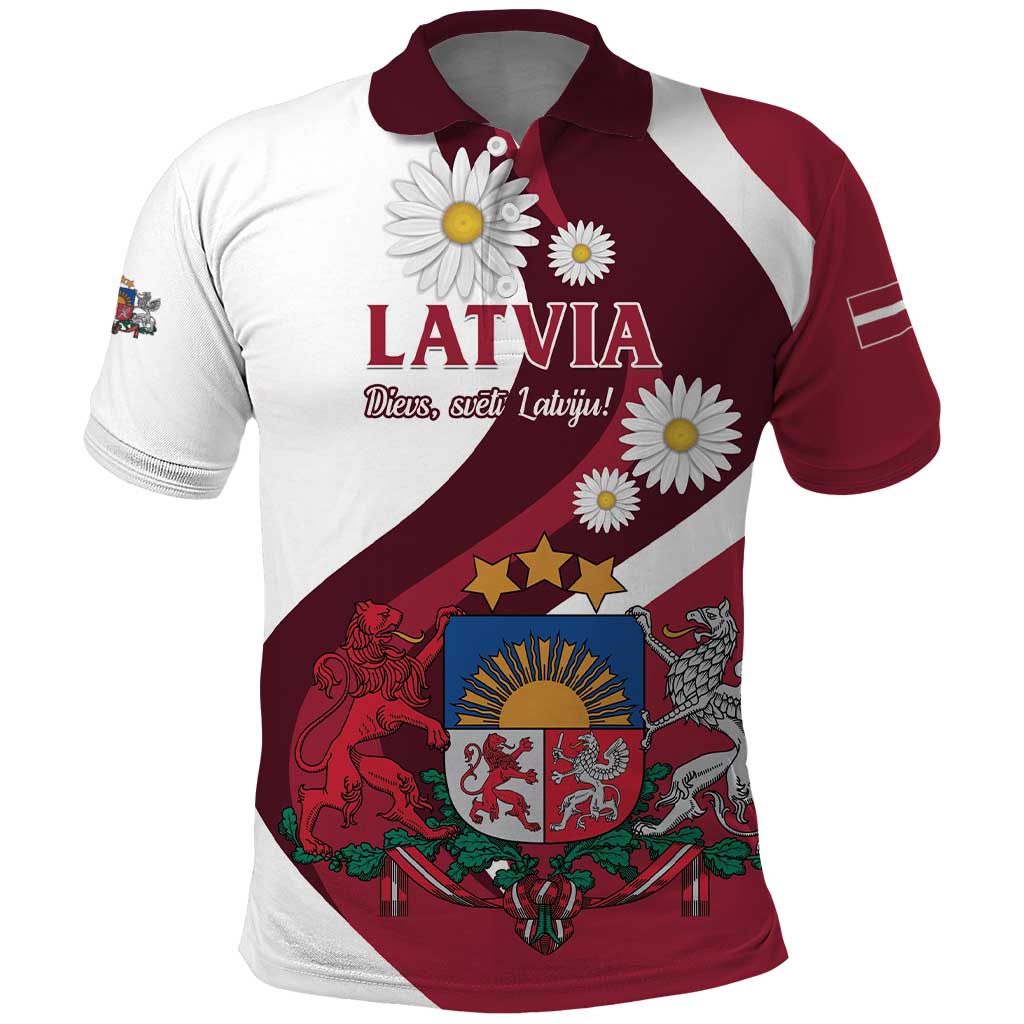 Personalized Latvia Polo Shirt Dievs sveti Latviju - Wonder Print Shop