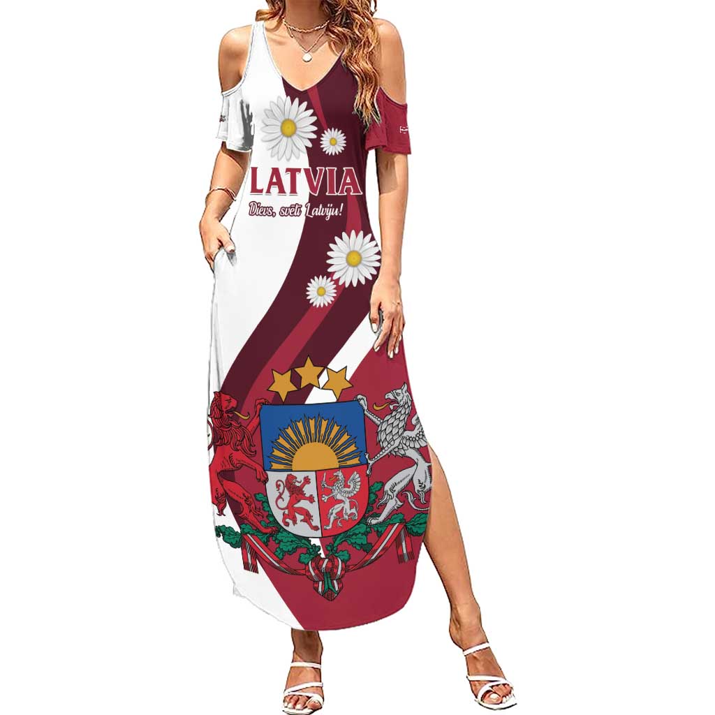 Personalized Latvia Summer Maxi Dress Dievs sveti Latviju - Wonder Print Shop