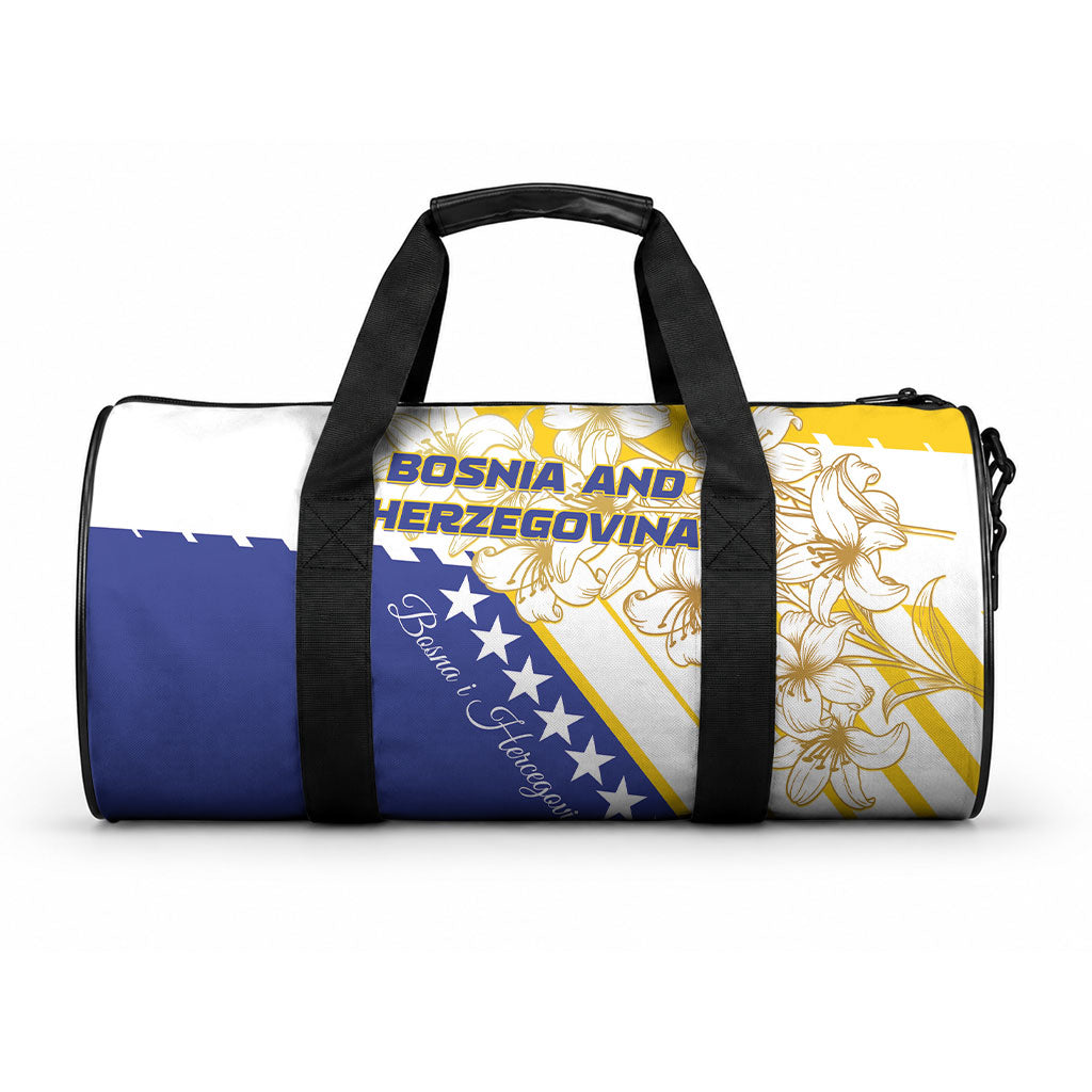 Bosnia and Herzegovina Duffle Bag Stars With Golden Lily