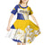 Personalized Bosnia and Herzegovina Kid Short Sleeve Dress Stars With Golden Lily - Wonder Print Shop