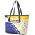 Bosnia and Herzegovina Leather Tote Bag Stars With Golden Lily - Wonder Print Shop