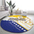 Bosnia and Herzegovina Round Carpet Stars With Golden Lily