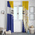 Bosnia and Herzegovina Window Curtain Stars With Golden Lily