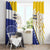 Bosnia and Herzegovina Window Curtain Stars With Golden Lily