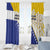 Bosnia and Herzegovina Window Curtain Stars With Golden Lily