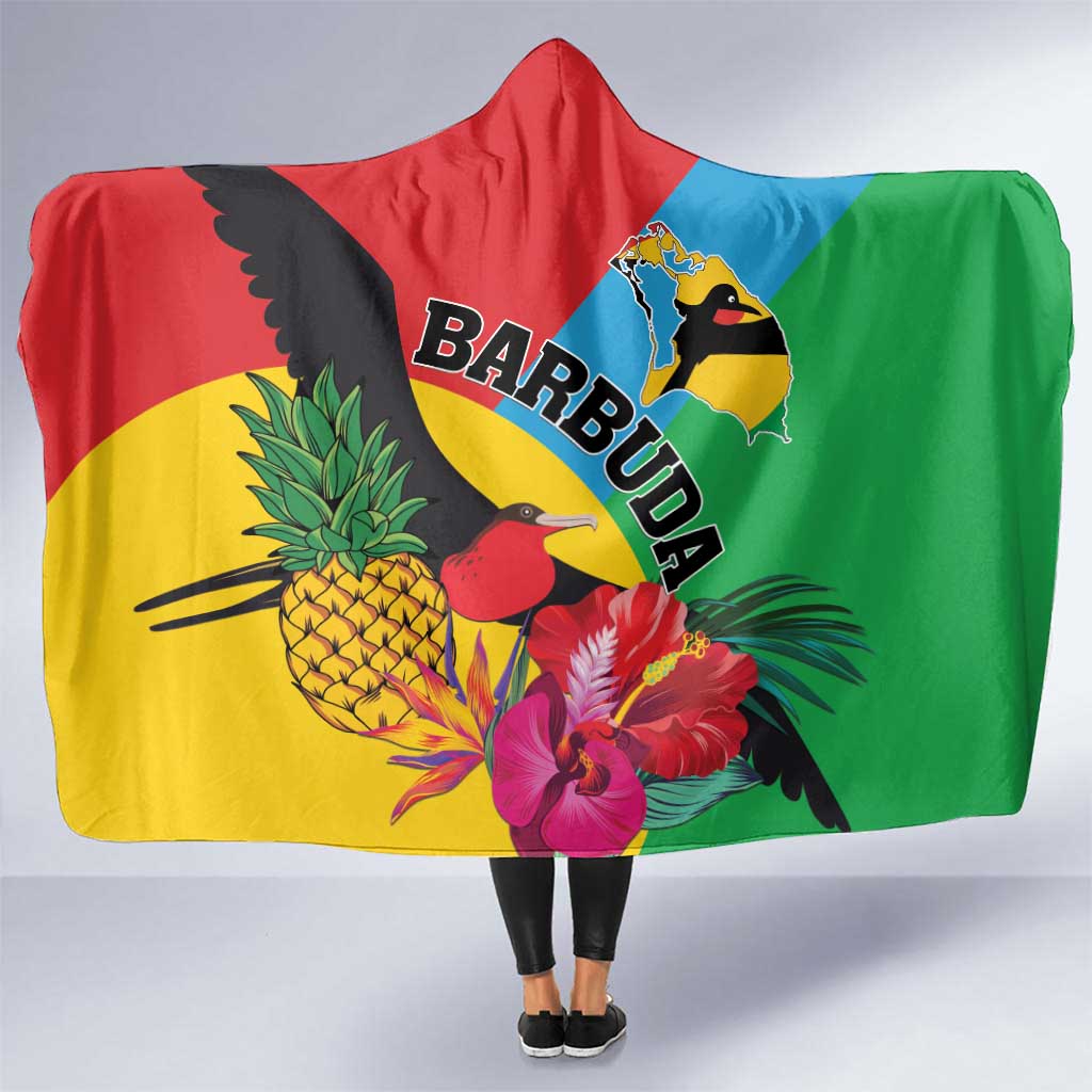 Barbuda Hooded Blanket Frigate Bird Tropical Style